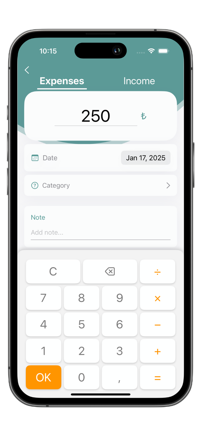 Add expenses
